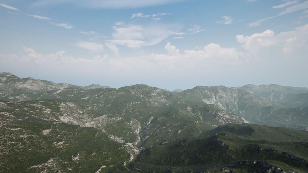 Elite Landscapes Valley写实荒凉山脉沙漠夜幕场景