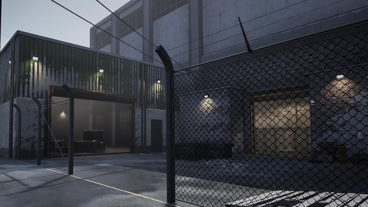 Modular Train Environment写实工厂车间仓库库房场景