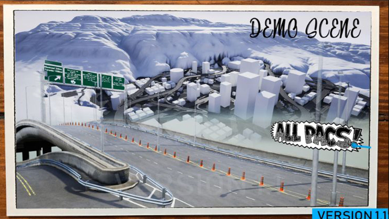 Roads Generator Pack公路道路高架桥样条线生成蓝图