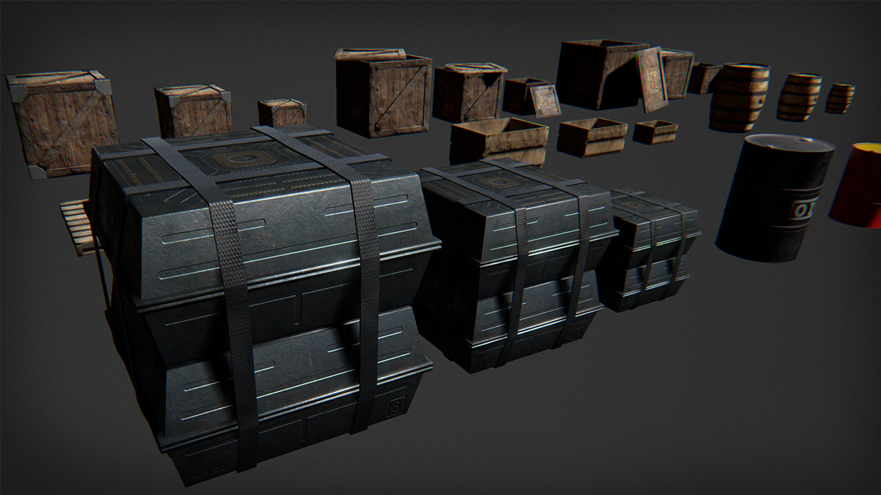 Container Pack Ed 1 木箱集装箱藏物巷子道具资源包