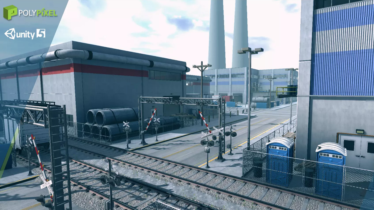 Factory District v1.1现代工厂厂房高品质仓库场景模型包