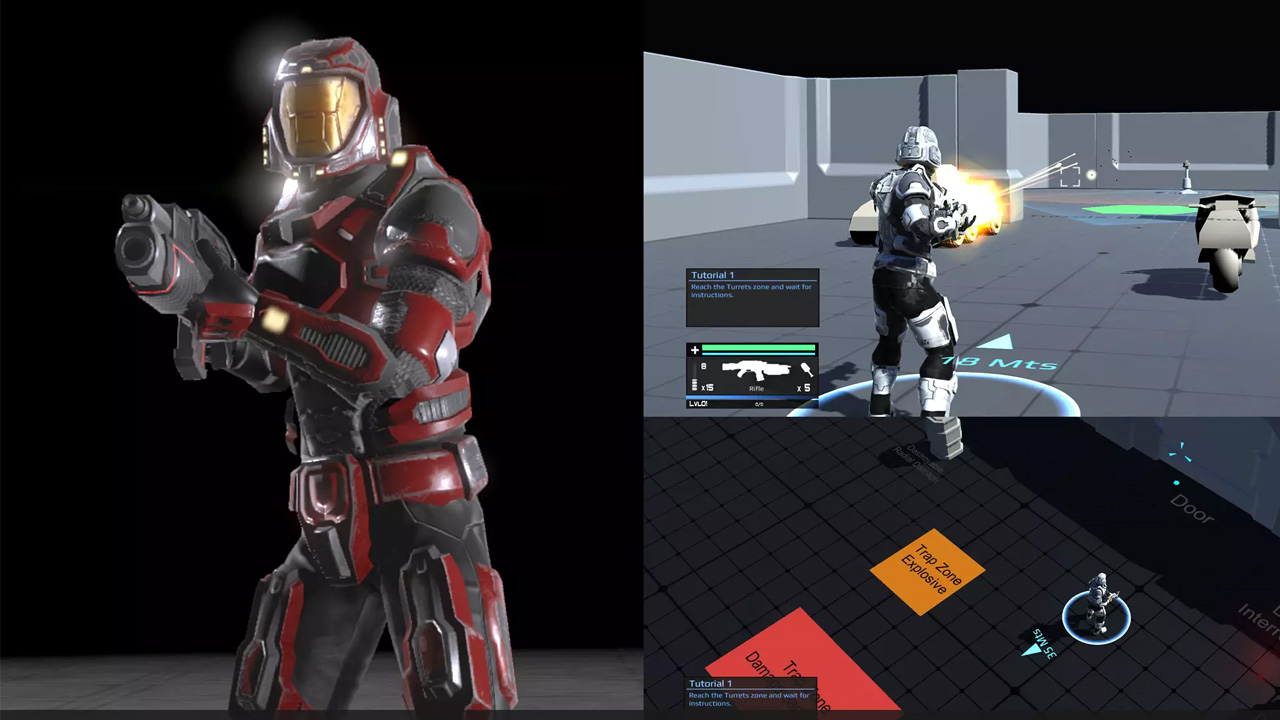 Sci Fi Top Down Game Template v1.4科幻射击游戏模板