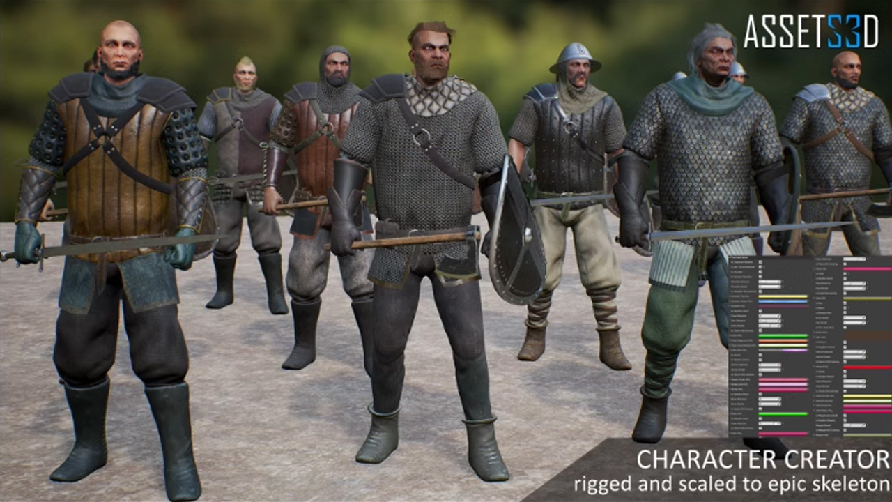 Modular Medieval Warrior 01中世纪战士换装模型