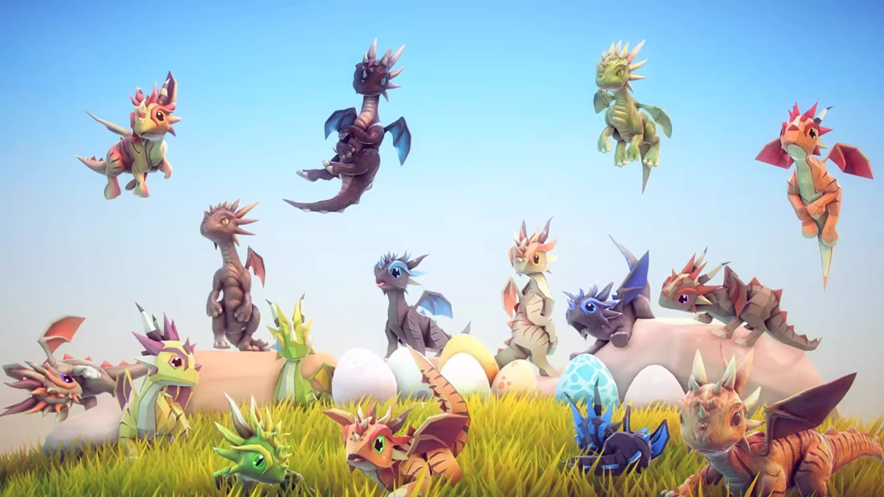 Little Dragons Tiger卡通可爱小飞龙恐龙模型动作