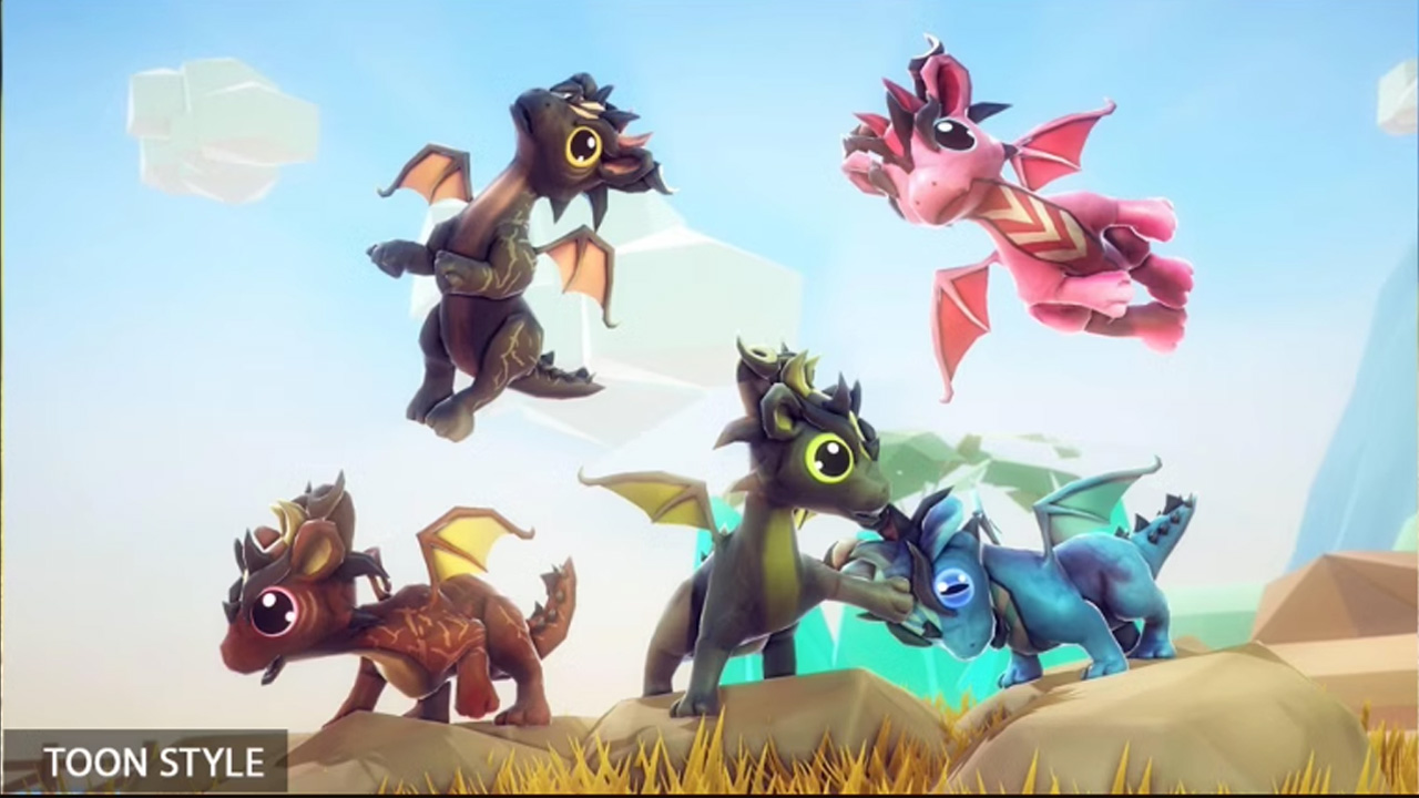 Little Dragons Mouse卡通Q版小飞龙宠物怪物模型