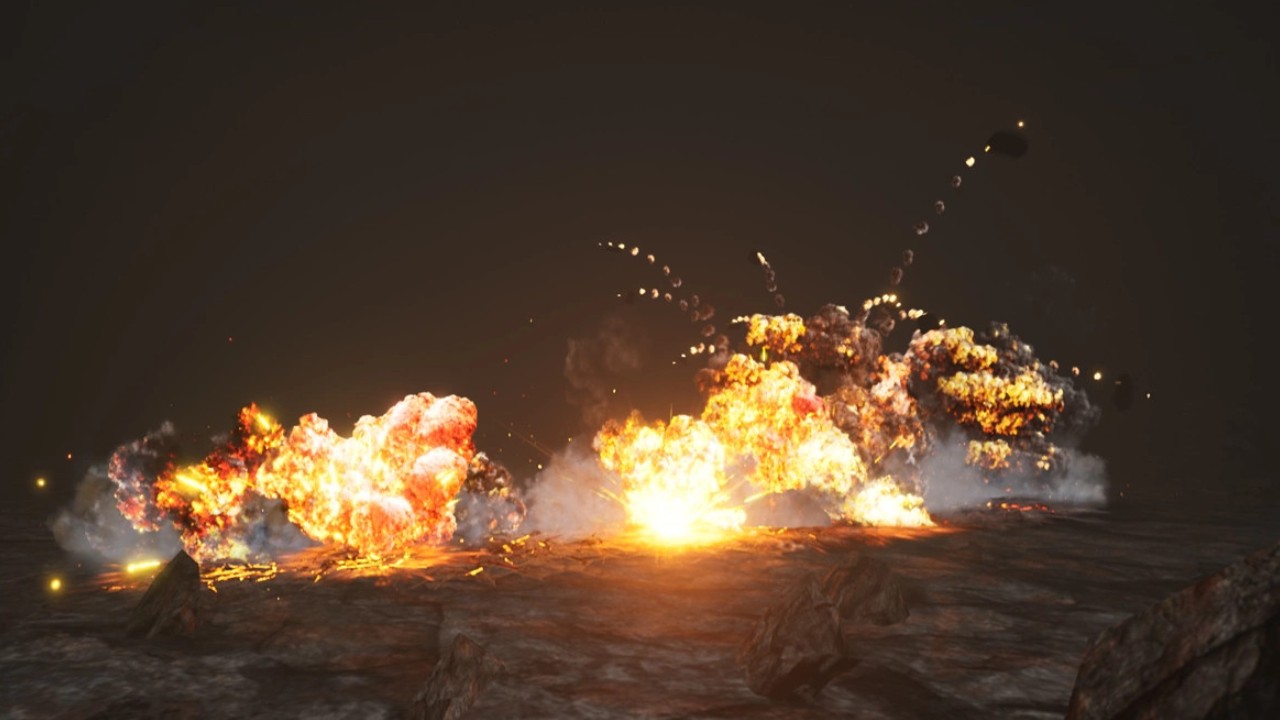 Explosions Niagara粒子史诗爆炸轰炸技能特效