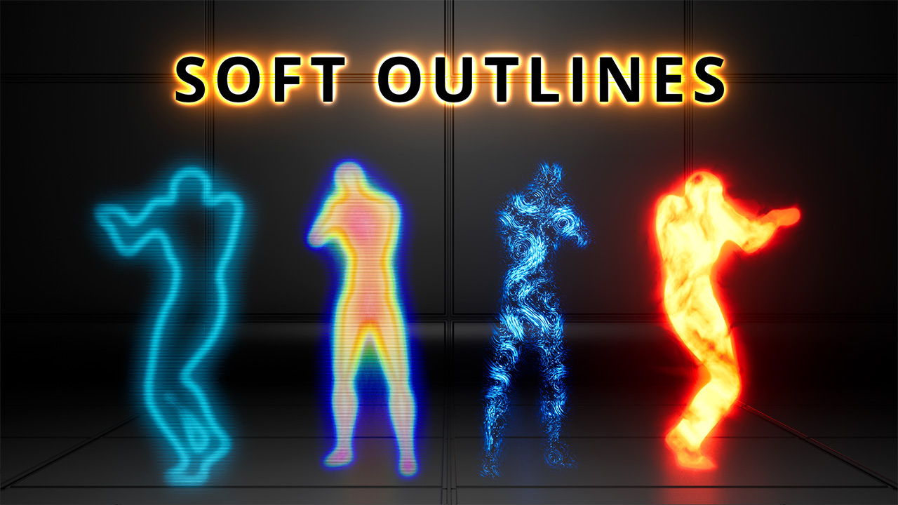 Soft Glow Outline物体对象目标外发光外轮廓材质特效