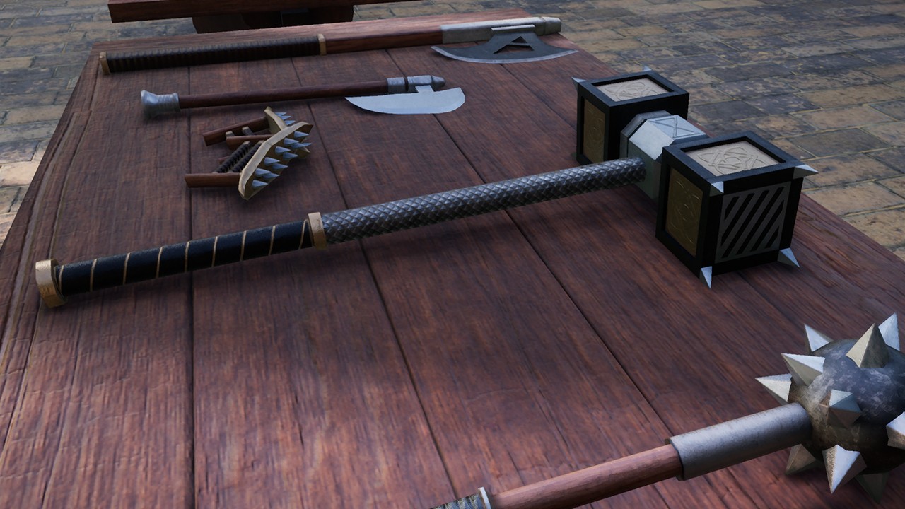 Weapon_Pack房间内的冷兵器