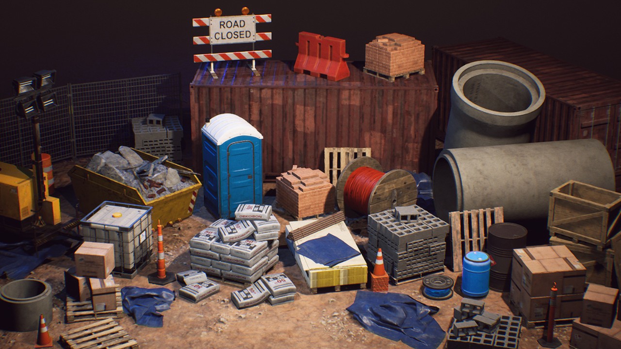 Construction Site VOL. 1 – Supply and Material Props施工场景第1卷