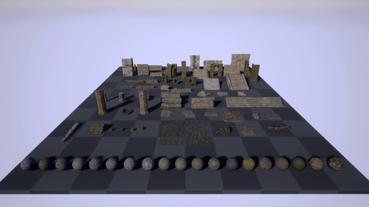 Megascans——Castle Ruins扫描资产：古遗迹模型