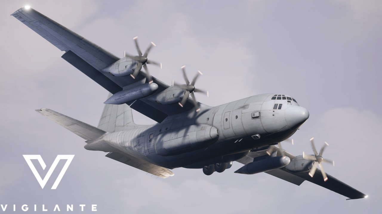 C-130J Transport (West)义警C130-J涡轮螺旋桨军用运输机