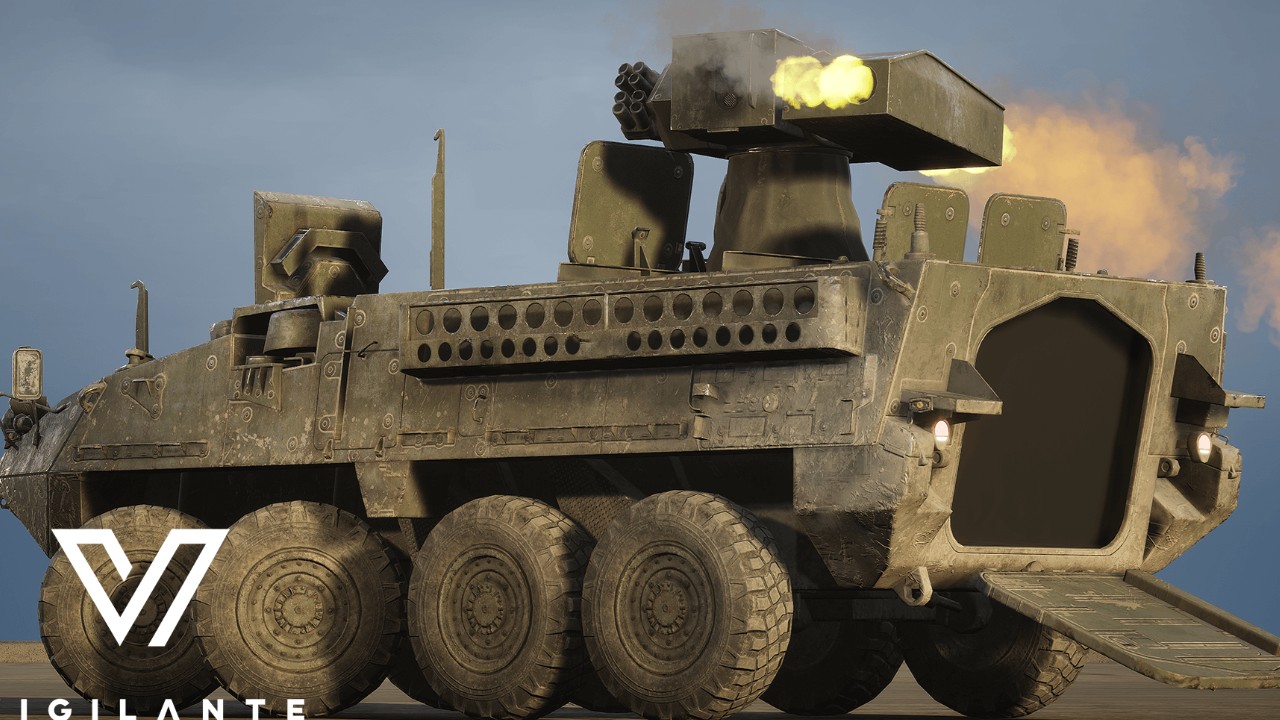 IFV M1134 ATGM Stryker (West)沙漠和森林纹理战车