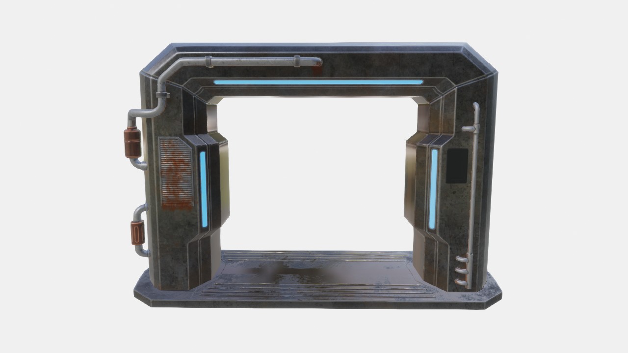 科幻机械铁门001