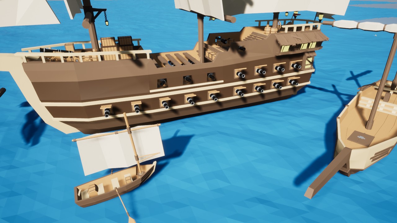 Low Poly Ships低面数卡通帆船