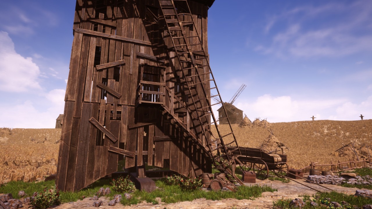 Medieval windmill中世纪逼真环境66个静态网格