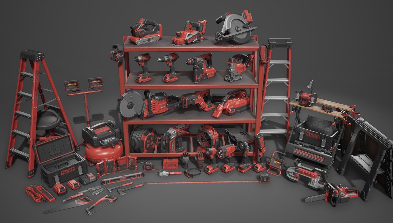 Power Tools Pack一系列高度可定制的手持式电动工具和配件
