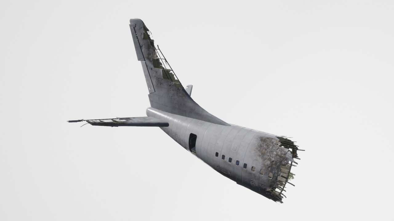 组合模型_飞机残骸005