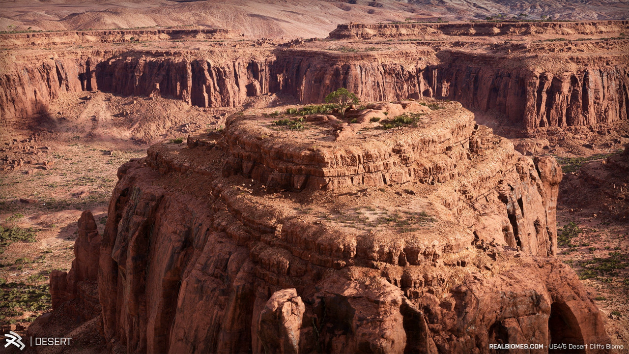 RealBiomes Desert Cliffs写实沙漠悬崖岩石山脉场景