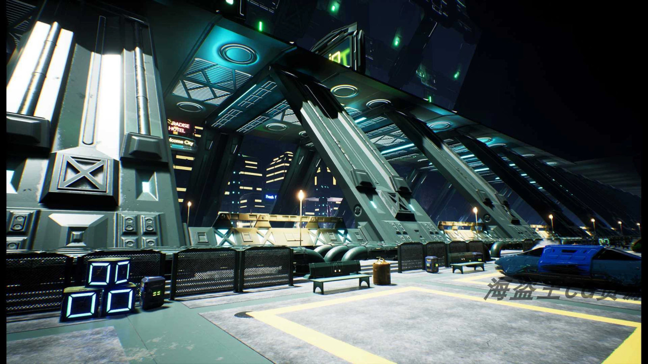 Cyberpunk UndergroundCity X赛博朋克未来地下城场景