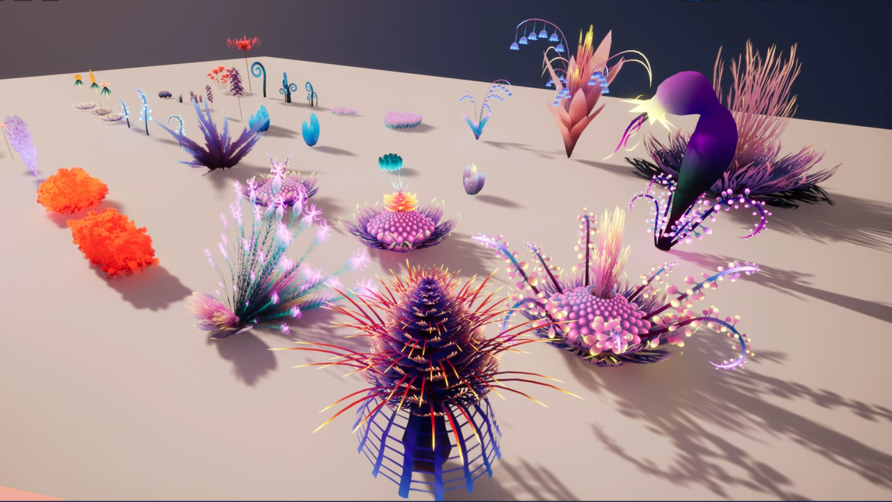 Fairy Fantasy Stylized Plants 01童话风格植物模型