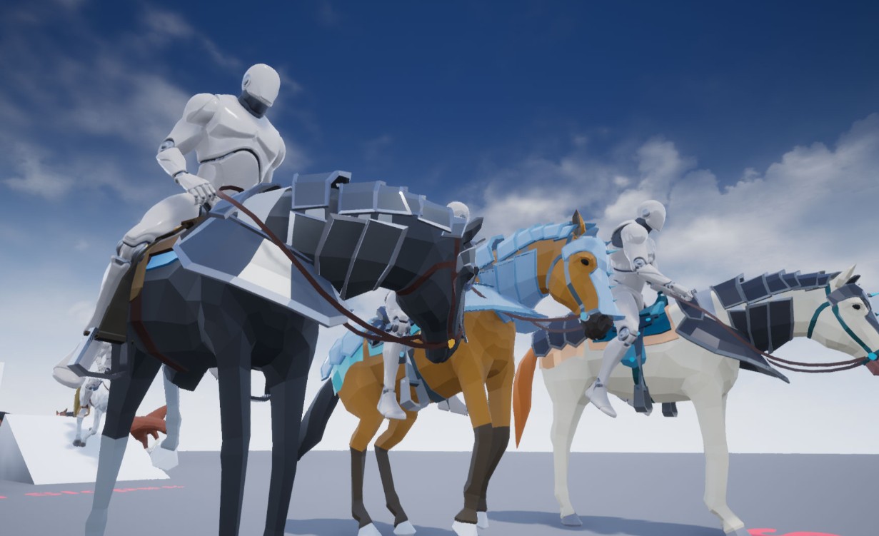 Horse Animset V3 马匹模型资产以及骨骼绑定