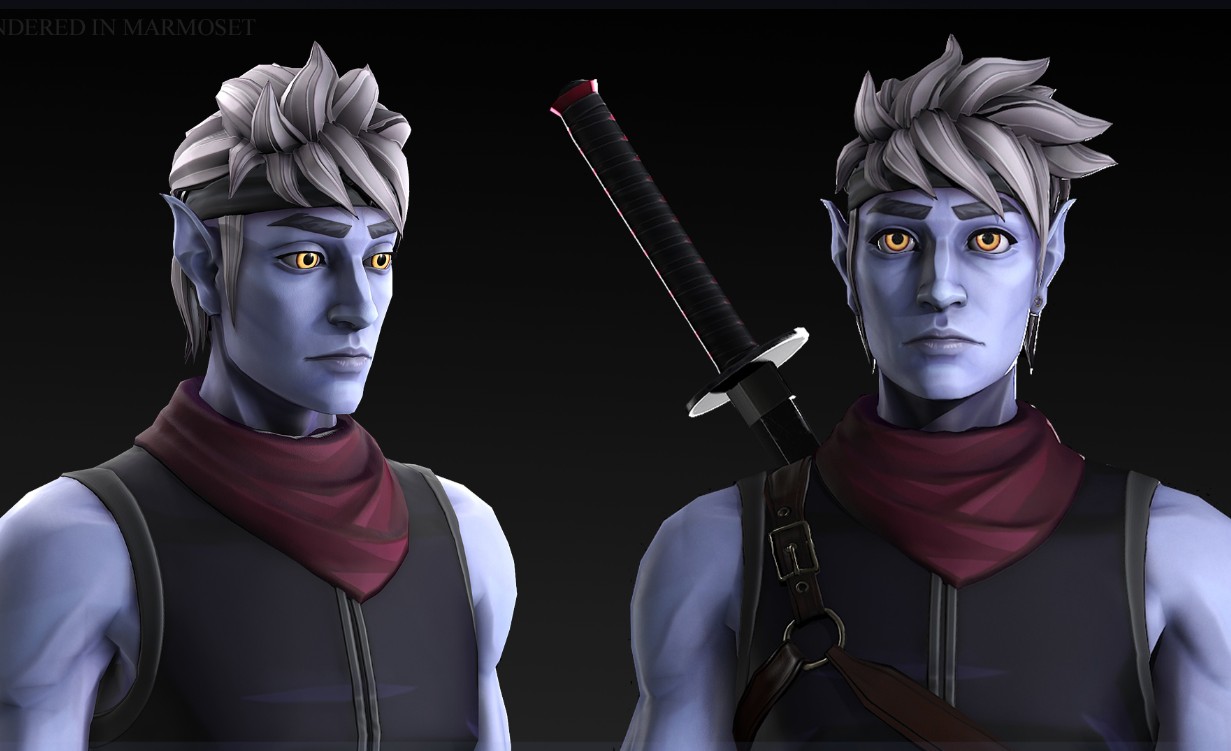 Ninja elf外星人忍者造型的模型