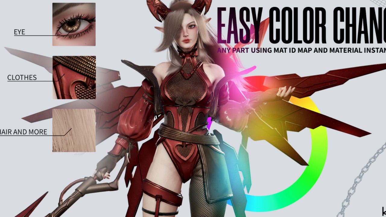 Cosmo Succubus Girl高度定制的女性模型