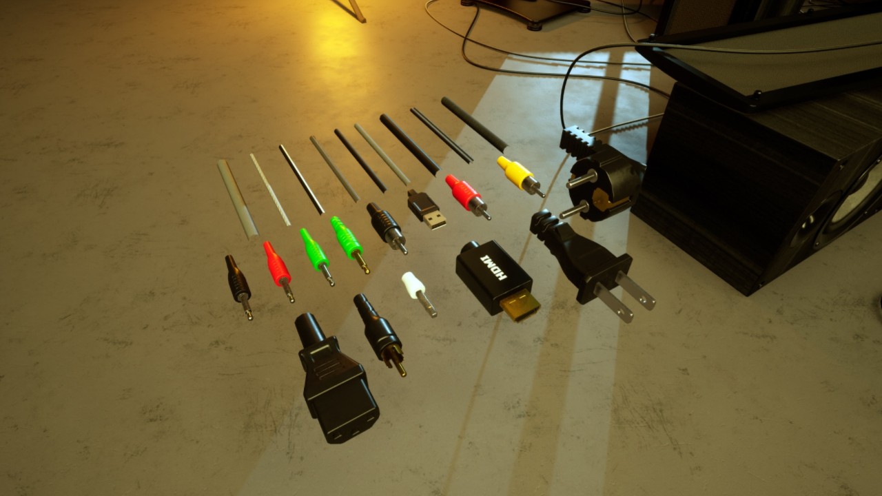 Music speakers and wires各种音响