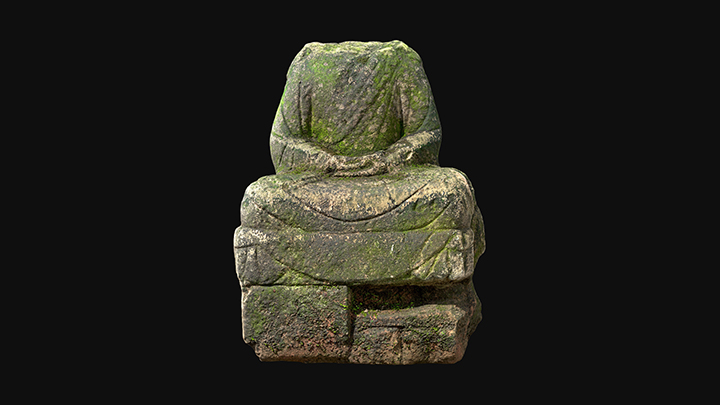 扫描资产_无头青苔佛像002