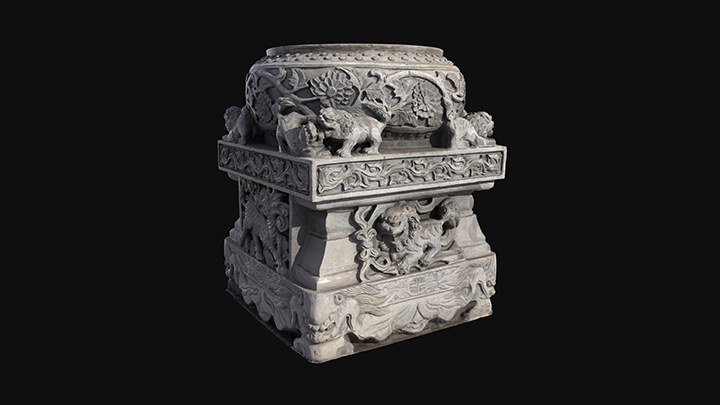 扫描资产_中式雕像基座001