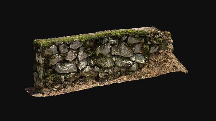 扫描资产_青苔石墙006