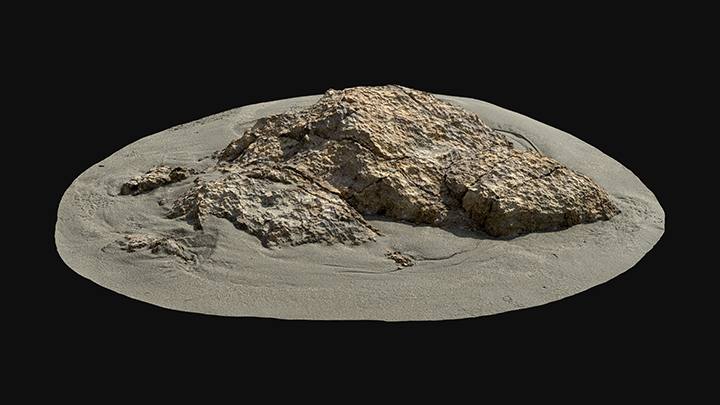 扫描资产_海滩岩块019