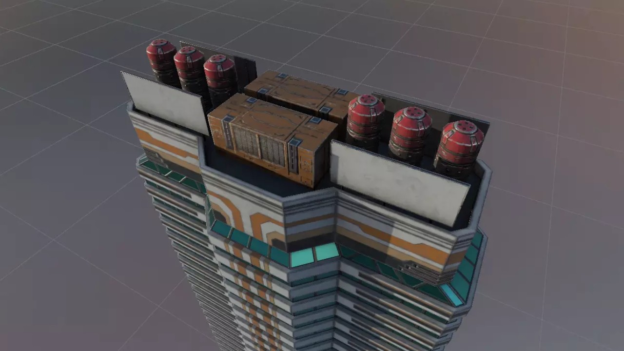 Set of Sci-Fi Houses科幻楼栋场景