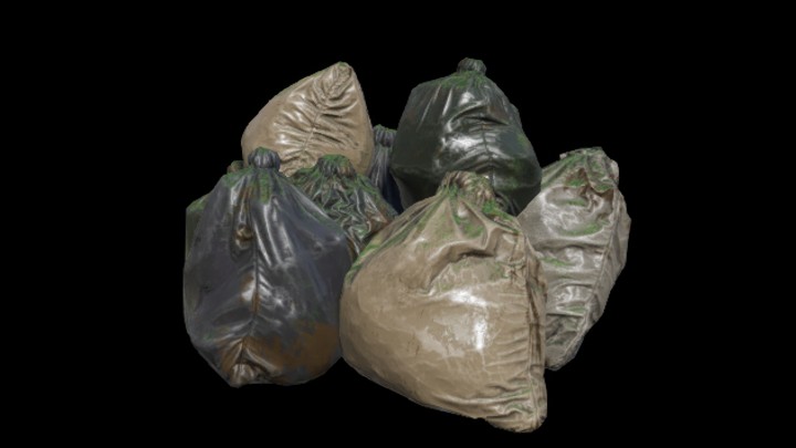 模型资源_垃圾袋006