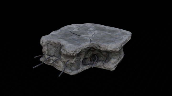 UE项目资源_混凝土石块001