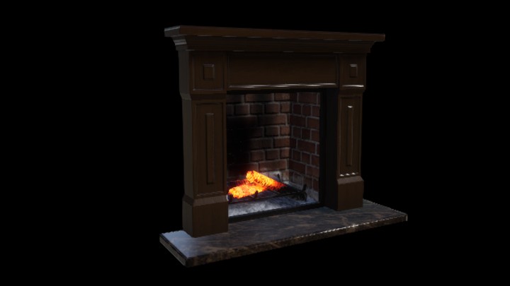 UE项目资源_壁炉027