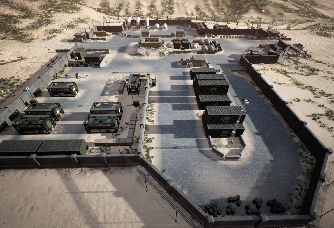 军营资源包野外营地仓库3D环境资源