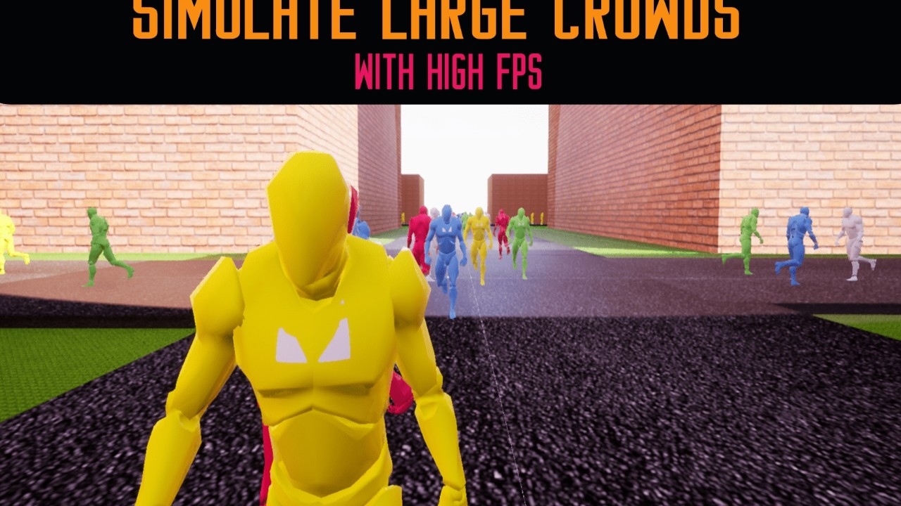 Procedural NPC Crowds V2 开放世界人群人工智能系统