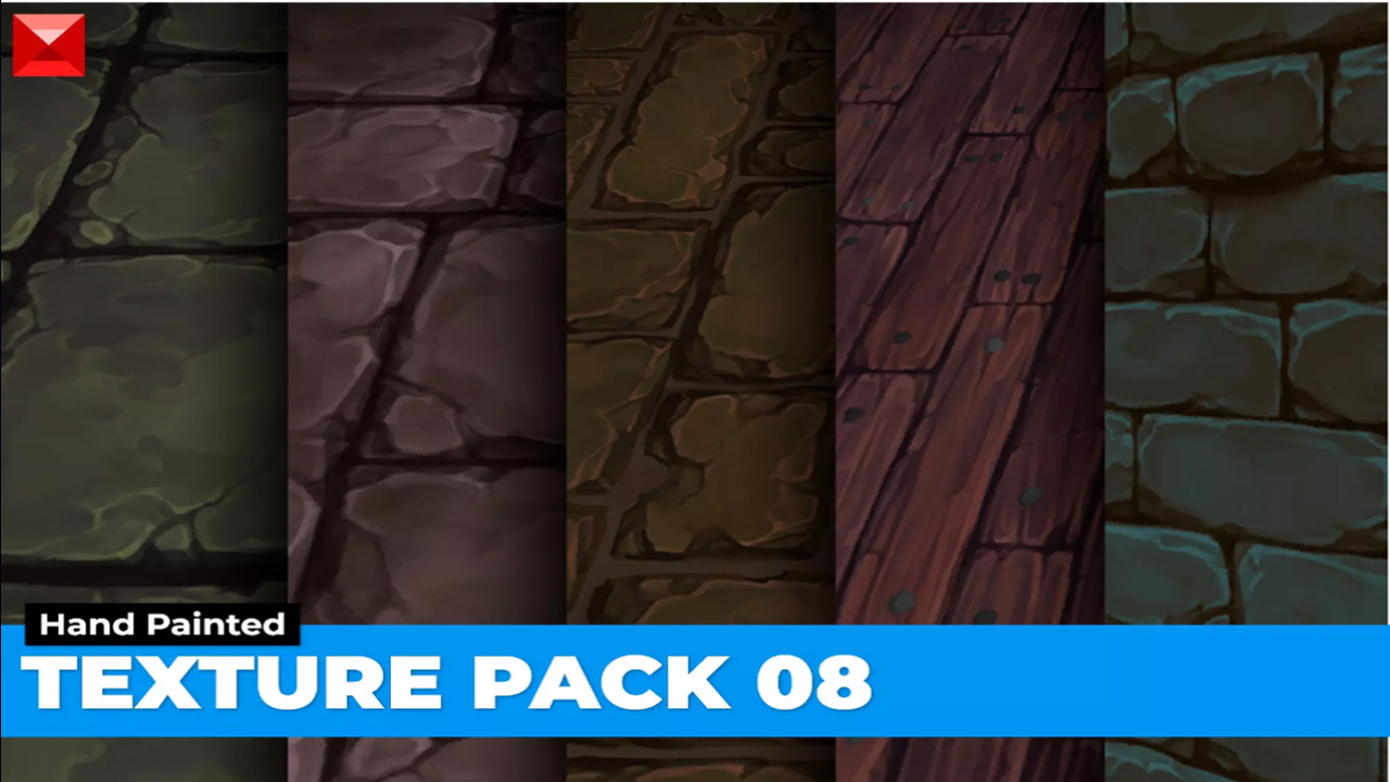 Stone Timber Texture Pack 08 Hand Painted v1.0地面手绘
