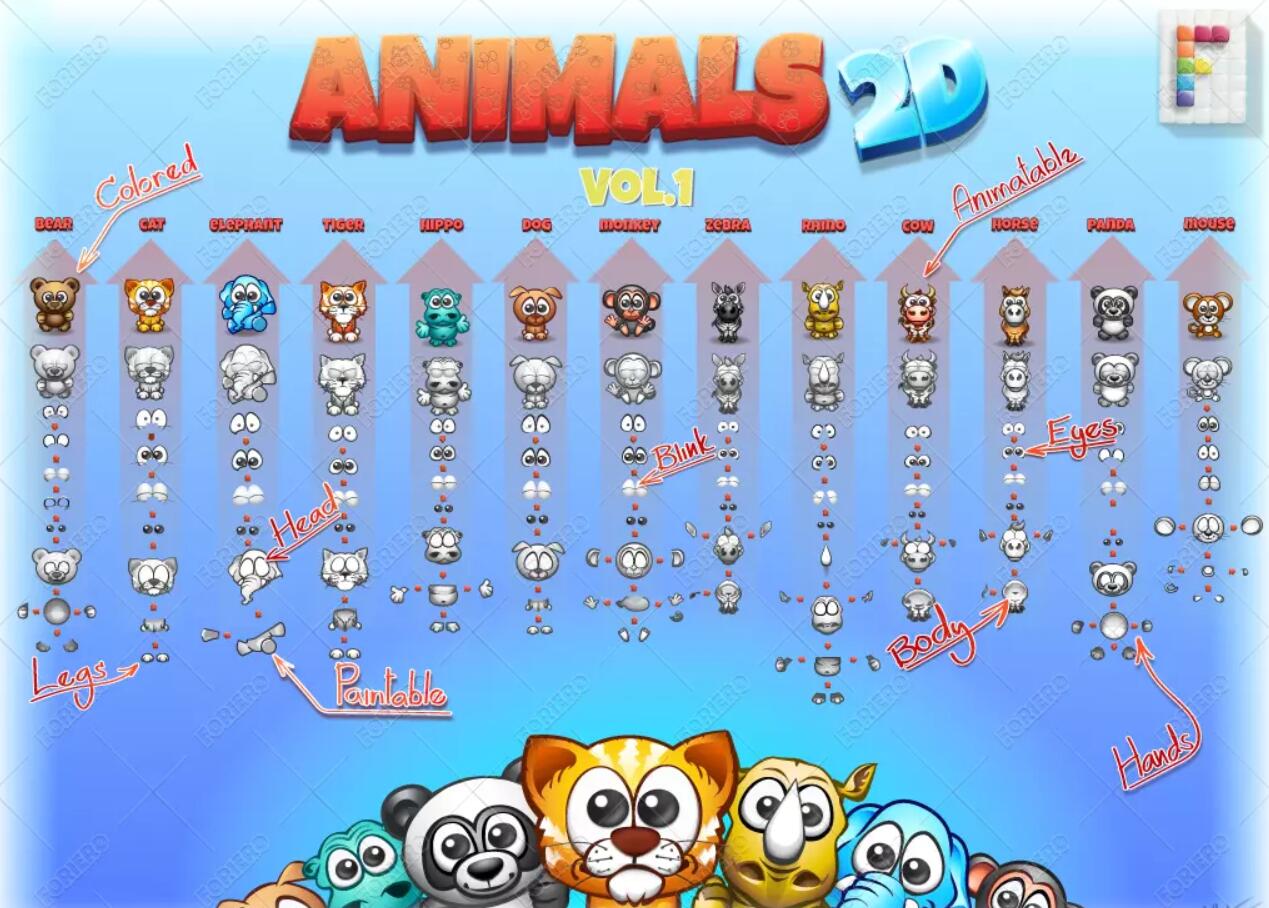 Animals 2D Vol 1 1.0 2D动物资源包