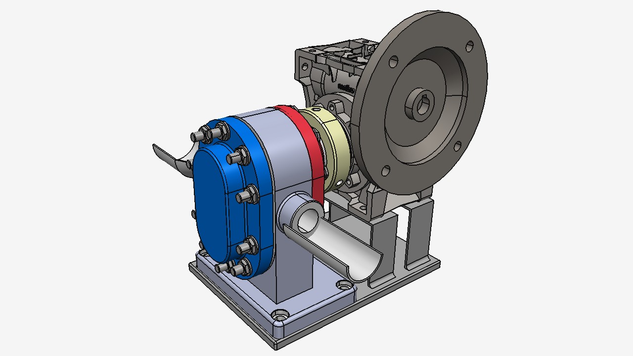 STEP_带齿轮箱的旋转泵001