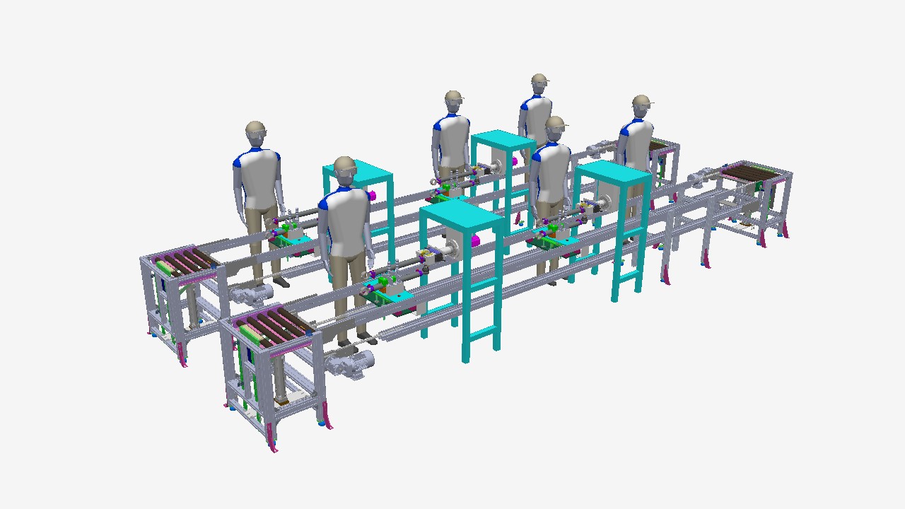SW_倍速链顶升拉杆旋转组装线001