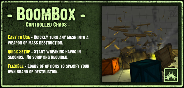 BoomBox Object Destruction And Shrapnel System物体销毁爆炸系统