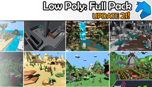 Low Poly Full Pack卡通风格场景包
