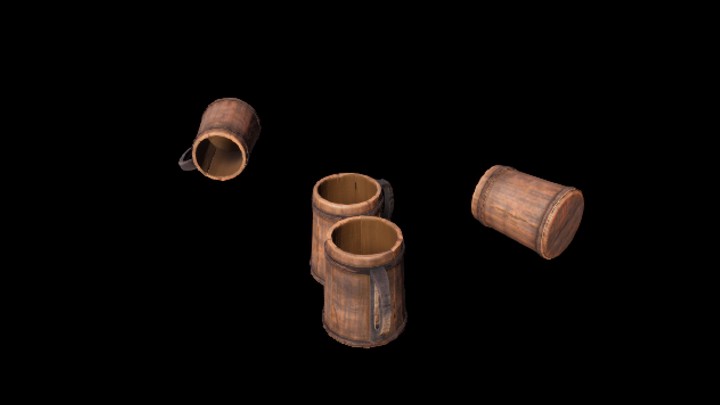UE项目资源_模型资源_木酒杯003