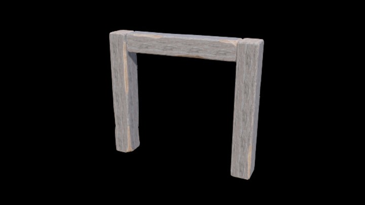 UE项目资源_模型资源_木门框002