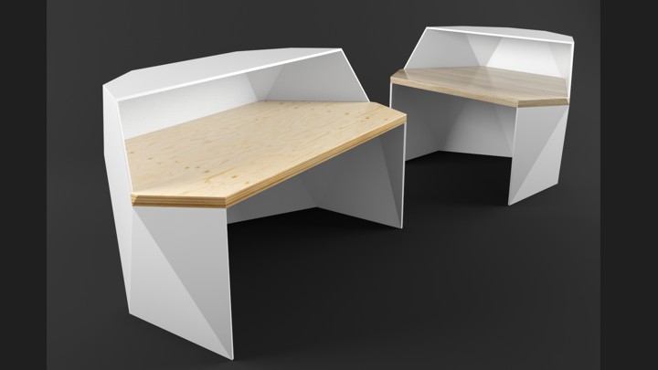 渲染模型_书桌002