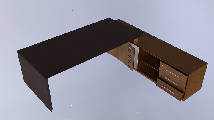 渲染模型_书桌006