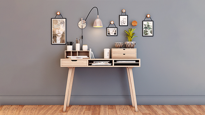 渲染模型_书桌007