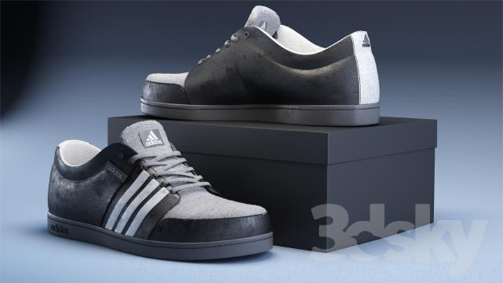 渲染模型_休闲鞋001